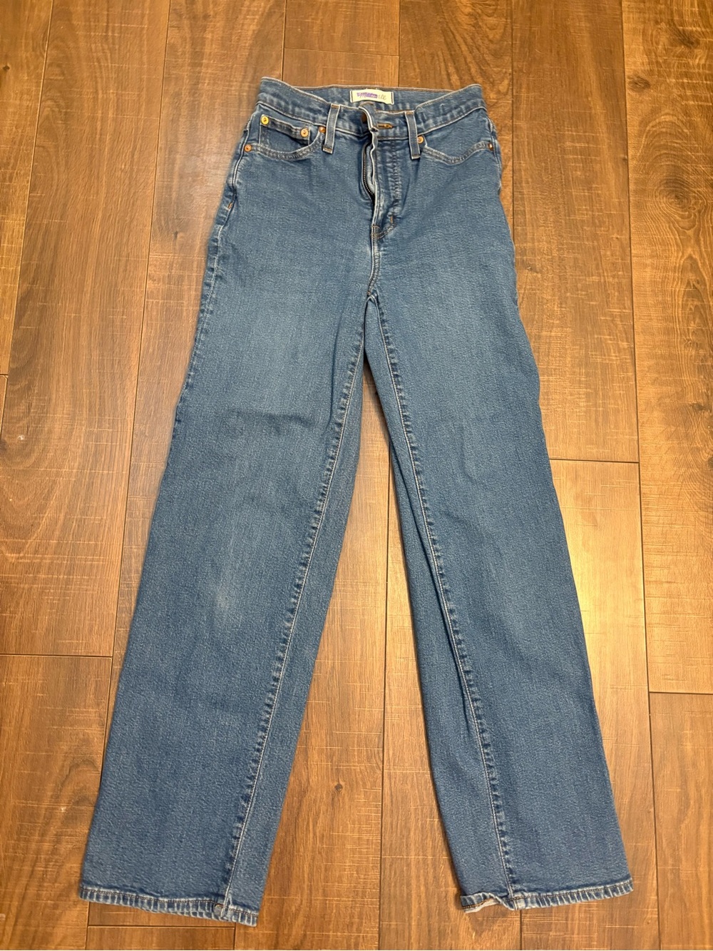 Madewell High-Rise Straight Leg Jeans - Blue